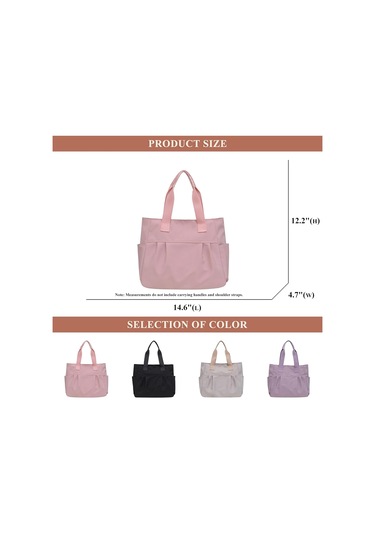 Kadınlar İçin Naylon El Çantası Ve Cüzdan Büyük Rahat Omuz Çantası Seyahat Çantası Moda Basit Çanta Açık Hava Seyahat Çantası, Mor A791 Siyah