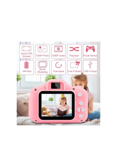 River World Pembe Renkte Fotoğraf Makinesi Mini Boy