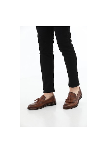 M.Karaca Hakiki Deri Ortopedik Taban Klasik Erkek Ayakkabı Açık K