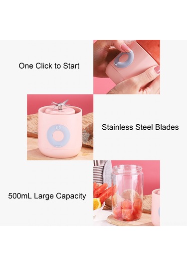 Reedark "500ml Taşınabilir Usb Şarjlı Blender - Meyve Sebze Smoothie Makinesi" Beyaz