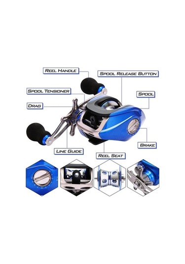 Novahub Baitcasting Balıkçılık Makarası 18bb Sol/sağ El Reel, Yüksek Kalite Left Hand Balıkçılık Reel, Alüminyum Ve Bilyalı Rulmanlı, Ergonomik Tasarım