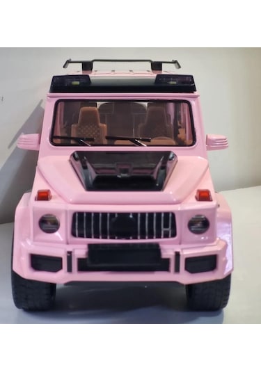 Pembe Jip Mercedes G63 G Class Metal Diecast Model Araç Çek Bırak