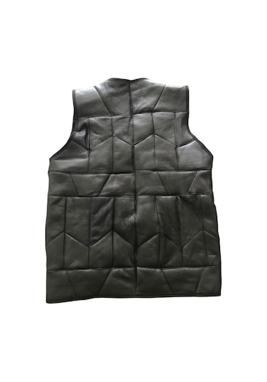 Patchwork Kürk-Süet Gerçek Deri Erkek Yelek