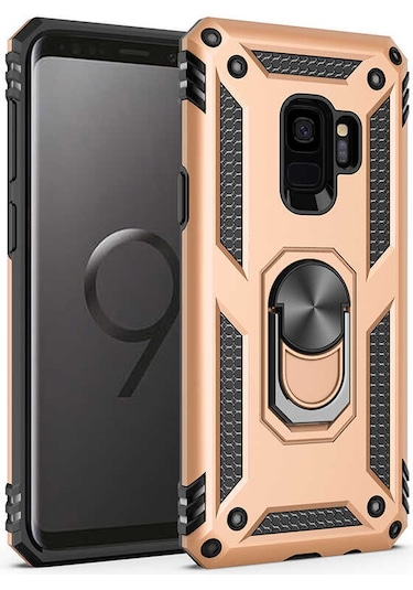 Zore Galaxy Uyumlu S9 Kılıf Msra Vega Kapak - Gold Gold