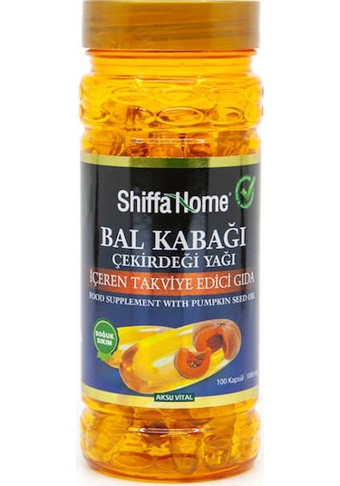 Aksuvital Shiffa Home Kabak Çekirdeği Yağı Softjel 1000 X 100