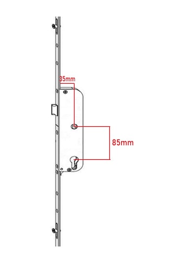 Aletçantam Pvc Pimapen 85mm Kilitli İspanyolet Balkon Kapı Kilidi - 180cm