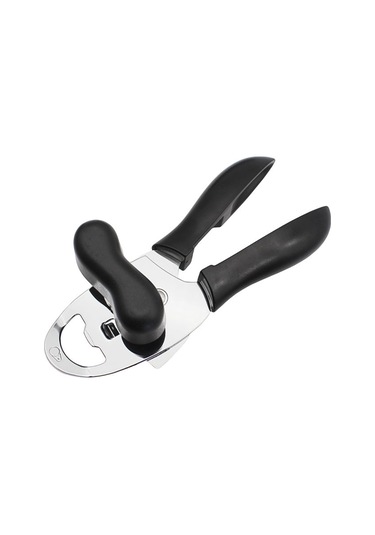 Teltree Paslanmaz Çelik Konserve Açacağı - Kolay Kullanımlı, Kaymaz Saplı Mutfak Aksesuarı Siyah