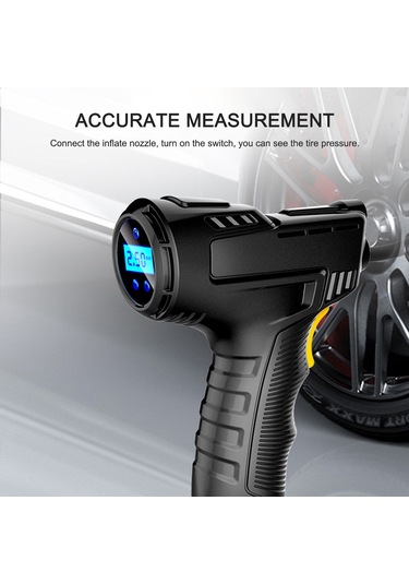 Teltree El Tutan Kablosuz Hava Kompresörü - Araç Lastikleri İçin Sıcaklık Gösteren Hızlı Şişirici