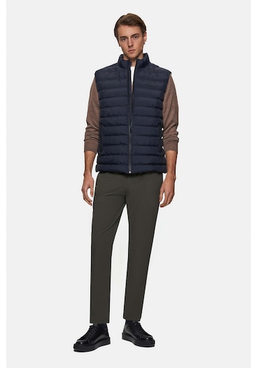 Twn Slim Fit Lacivert Düz Yelek Mont 3ecy70501503m Lacivert