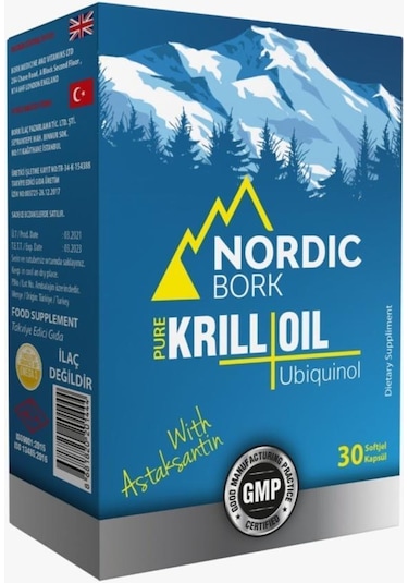 Bork Pure Krill Oil Q10 Yüksek Emilimli Omega-3 Epa/dha & Koenzim Q10 30 Soft Gel Kapsül