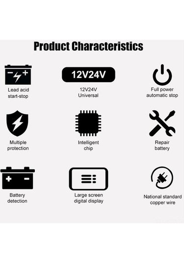 Dancemonkey 12v/24v Akıllı Şarj Cihazı - 7 Aşamalı Agm/kurşun Asit Pille Onarım