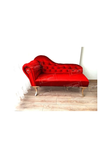 Dekoratif Bihter Koltuk Josefin Puf 110 Cm Gold Ayak Lila