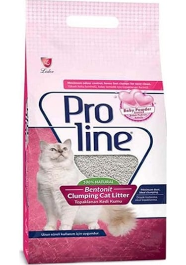 Pro Line Bebek Pudralı Topaklaşan Bentonit Kedi Kumu 20 L