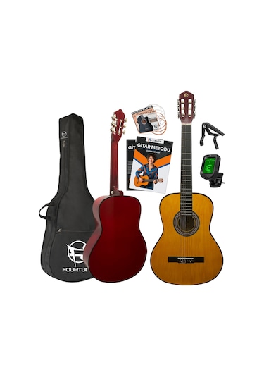 Fourtune Luca C-180OR Turuncu Klasik Gitar Seti 4/4 Sap Ayarlı