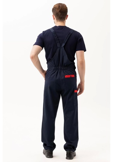 İş Güvenliği Tulumu Koyu Detaylı Gabardin Nandina Bahçıvan Tulum Konforlu Şık Kıyafeti