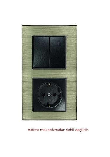 Asfir Schneider Asfora Serisi Alüminyum Bronz Dikey İkili Çerçeve Alg112-71 Modeli