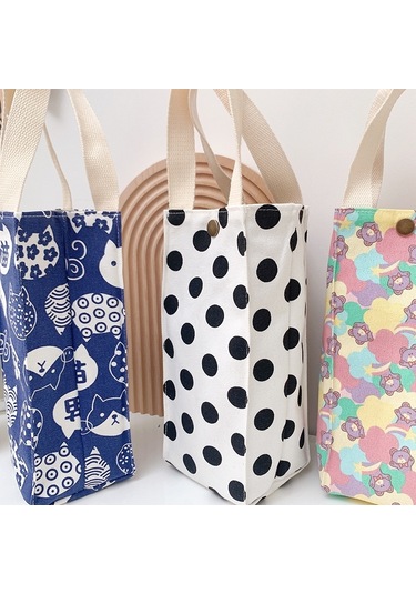 Sones Canvas Termos Bardak Koruyucu Kapak Evrensel Su Şişesi Çantası Su, Özellikler: Red Cat Çok Renkli