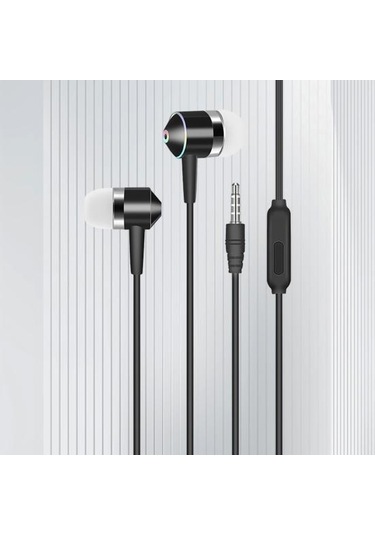 Mikrofonlu Kablolu Kulaklık Rahat Kablolu Kulaklık Çevreleyen Bas Ses Müzik Çağrısı İçin Kulak İçi Kulaklık