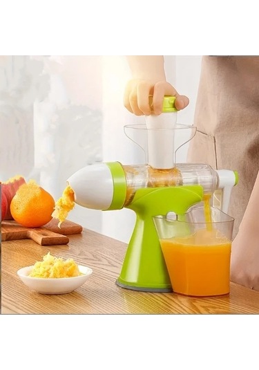 Fastbuy El İle Sıkılan Yeşil Limon Suyu Sıkacağı Şeffaf Kapaklı Çok Fonksiyonlu El Değirmeni Dayanıklı Plastik Evde Taze Meyv Yeşil