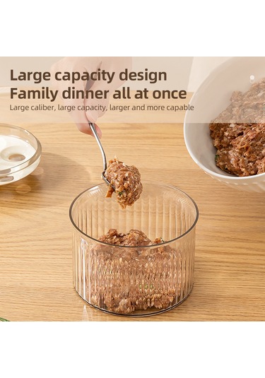 Youmex Ev İçi El Pressli Beş Delikli肉丸oluşturucu, Şeffaf多功能kapaçklı, Manuel Hamur Sıkma, Topak Şekillendirici, Kızartma/halka Pişirme, Karides/balık Çorbası模子, Turuncu Turuncu