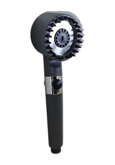 Wuvera Yeni Nesil Masajlı Duş Başlığı - 3 Fonksiyonlu Banyo Duş Başlığı Seti Gri