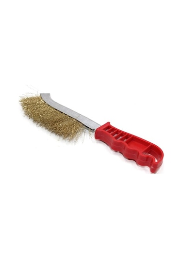 Plastik Saplı Tel Fırça Kırmızı