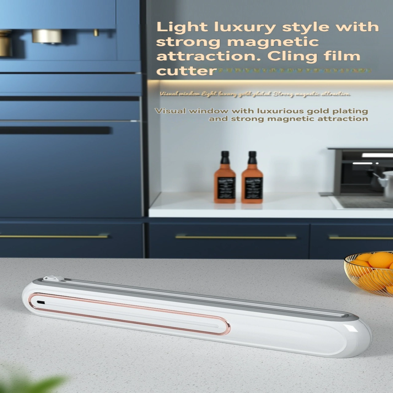 Xiyyadms Beyaz Abs Lüx Manyetik Manta Kesici, Ev Kullanıma İki Yönlü Kayar Bıçaklı, Hafif Ve Şık Tasarım Beyaz