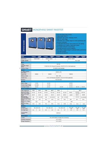 Tommatech Tam Sinüs 3000 W New 3Kw Akıllı İnvertör Tam Sinüs