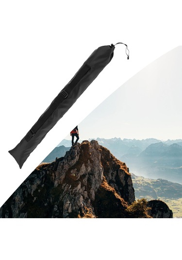Dolıty Katlanabilir Alpenstock Yürüyüş Baston 71x12.5cm Siyah