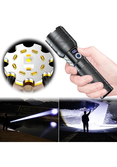 Mso Profesyonel 20watt 5000mah Powerbank Type-c Led Fener Siyah