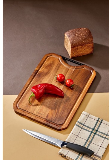Cooker Lüx 35x25 Cm Akasya Ağacı Kesme Tahtası Kahverengi