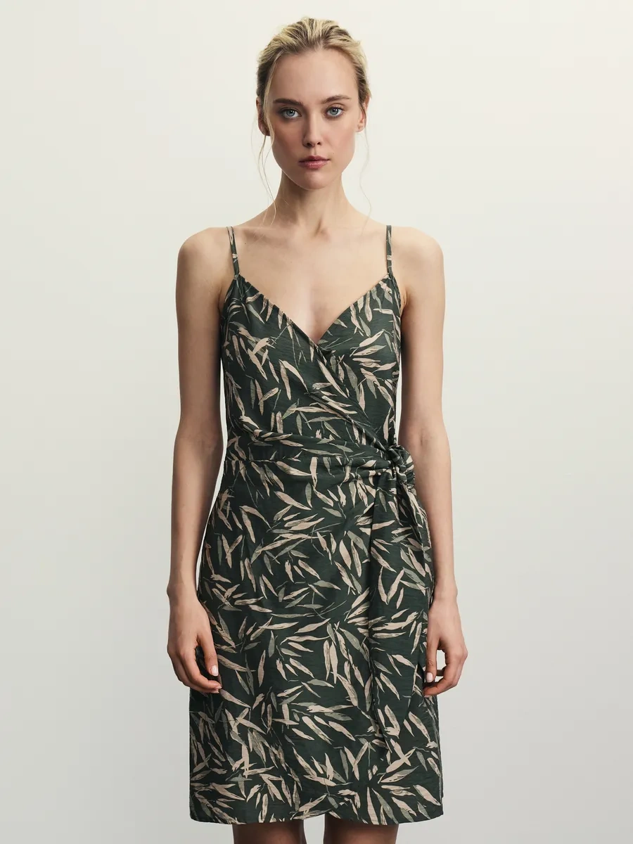 Zarına Yazlık Kısa Priantlı Elbise 379602957 Yeşil