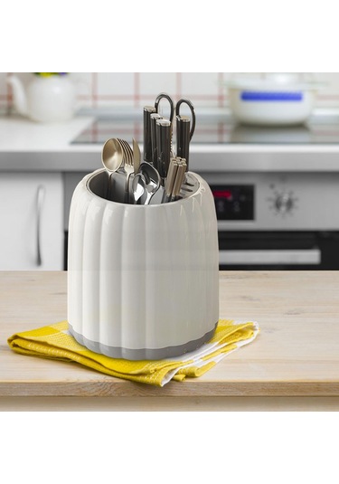 Suntek Döndürülmüş Çatal Tahliye Raf Gereçler Beyaz Beyaz