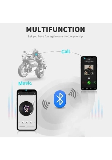 Ceylan Adam D60 2x Motosiklet Kask Kulaklığı Bluetooth Intercom Rgb Işıklı 2 Intercom Bağlantılı