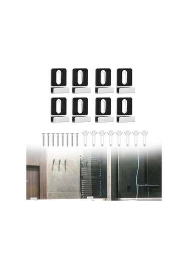 Vkemall 304 Paslanmaz Çelik Ayna Tutucu Seti, Güvenli Ve Şık Montaj İçin 8 Parça Metal Ayna Askısı