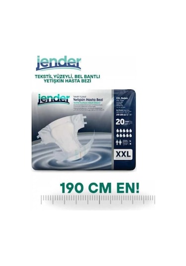 Jender Belbantlı Hasta Bezi 2xlarge Xxlarge Ekstra Xlarge 20 Li 6 Paket 2XL