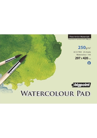 Bigpoint A3 Suluboya Blok 250 Gram - 25 Yaprak watercolour Pad