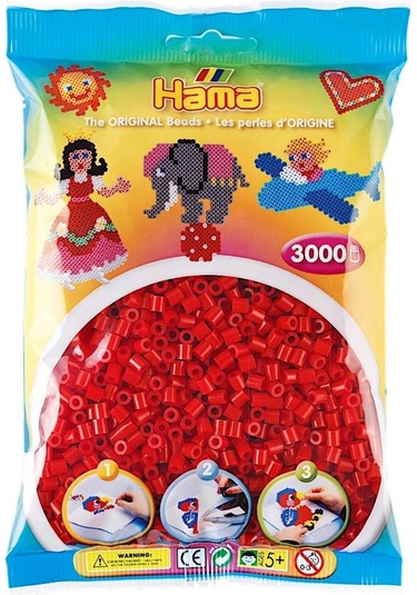 3.000'Lik Poşet Hama Midi - Koyu Kırmızı