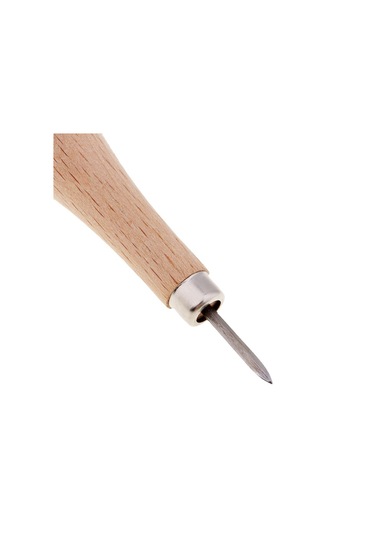 Suntek 1 Parça Ahşap Saplı Deri Dikiş Awl El Sanatları 5-6mm