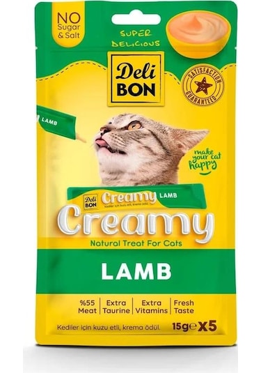 Delibon Creamy Ödül Maması Kuzulu 15gr 5li Paket