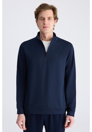D'S Damat Ds Damat Regular Fit Lacivert Düz Modal Sweatshirt 5hce247021013 Çok Renkli
