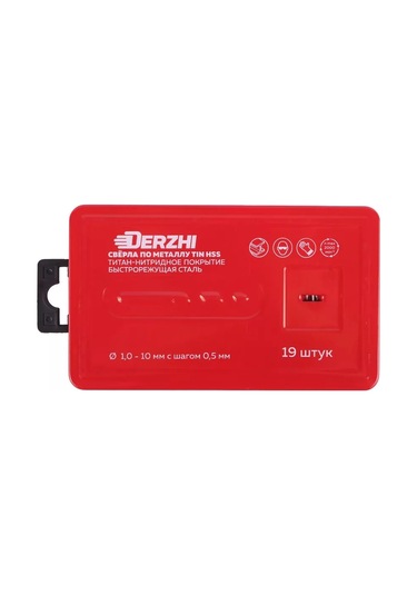 Derzhı 19 Parçalı Metal Matkap Ucu Seti Tın Hss 1-10 Mm 196493253