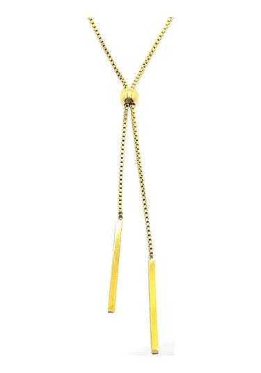 Gold Renk Sallantılı Ve Ayarlanabilir Çelik Kolye Altın - Gümüş