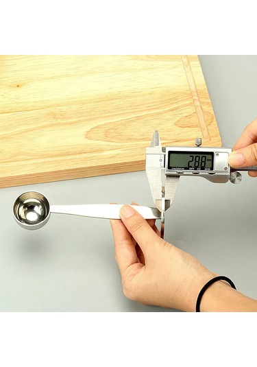 Geeroyoo Pratik Espresso Ölçüm Ve Sıkıştırma Aracı, Kompakt Paslanmaz Çelik Kahve Aksesuarı Gümüş