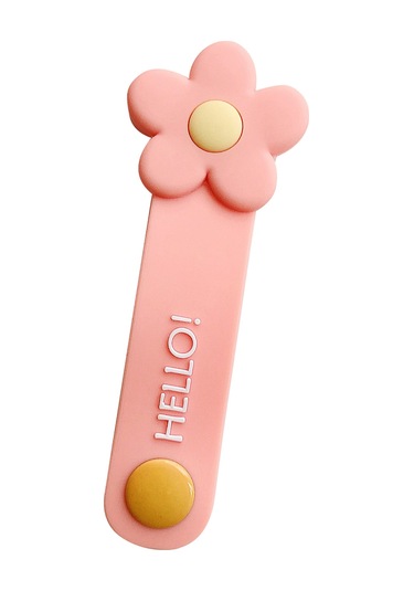 Xiyyadms Güçlü Silikon Kabloluk Düzenleyici - Mini Taşınabilir, Çiçek Desenli, Kulaklık/usb/data Kabloları İçin, Pembe