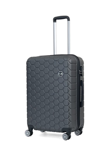 Reymond Luggage Altıgen Abs Seyahat Valizi, Orta Boy Antrasit
