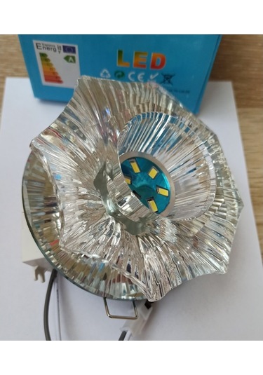 Atlantis Kristal Camlı Led Spot 3W -6500K- Beyaz Işık Ak-R2968