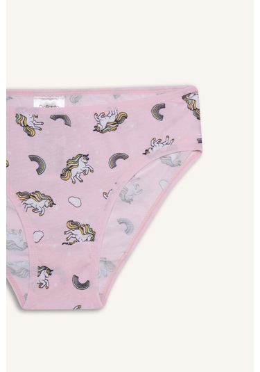 Defacto Kız Çocuk Desenli 3lü Slip Külot F8725a825aupn435 Pembe