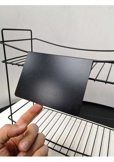 10 Adet Silinebilir Karatahta Siyah Etiket 14 x 10 CM Tel Raflar 8mm