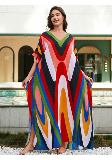 Edolynsa Büyük Beden Kaftan Turuncu Siyah Kırmızı Çizgili Yaz Uzun Plaj Gömlek Elbise Kadın Ev Giyim Kıyafeti Mayo Örtü Bol Kaftan Çok Renkli Edolynsa Büyük Beden Kaftan Turuncu Siyah Kırmızı Çizgili Yaz Uzun Plaj Gömlek Elbise Kadın Ev Giyim Kıyafeti Mayo Örtü Bol Kaftan Çok Renkli